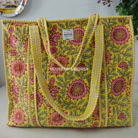 Madhumalti Quilted Cotton Tote Bag