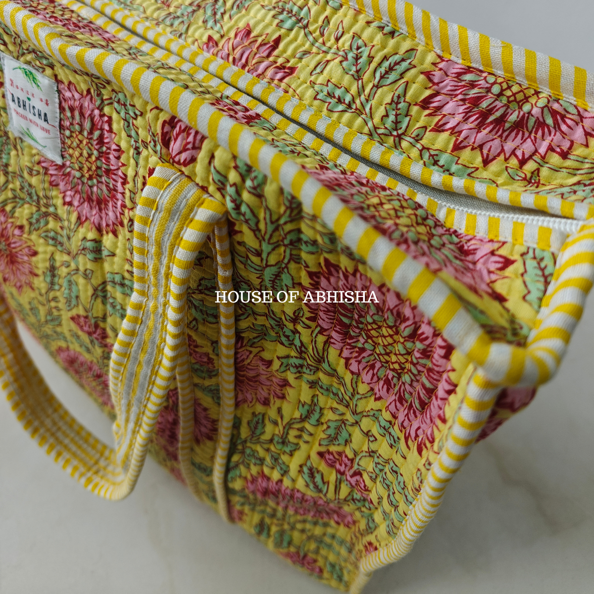 Madhumalti Quilted Cotton Tote Bag