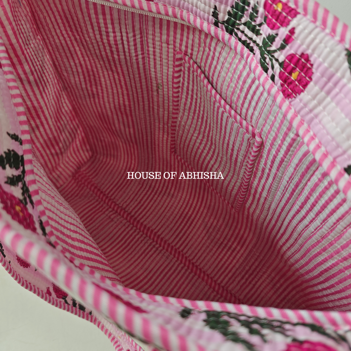 Rosalie Quilted Cotton Tote Bag