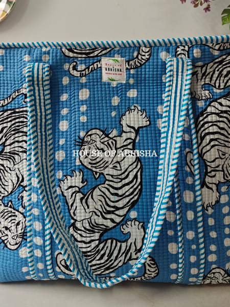 Into the Wild Quilted Cotton Tote Bag
