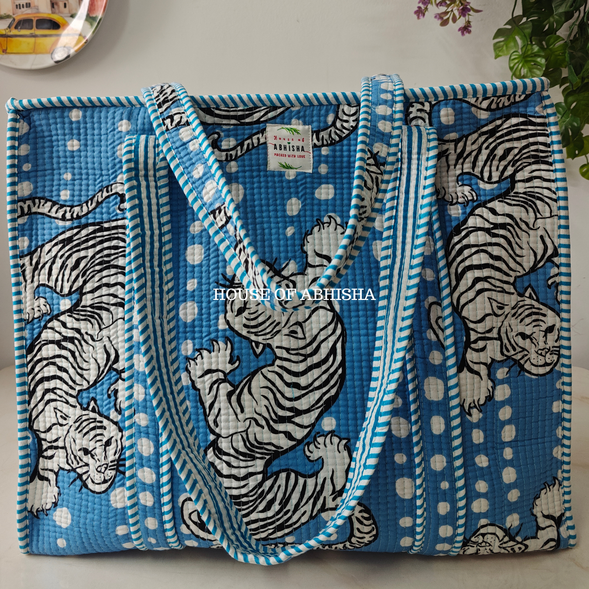 Into the Wild Quilted Cotton Tote Bag