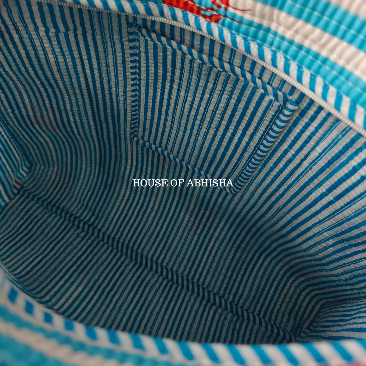 Lobster World Quilted Cotton Tote Bag