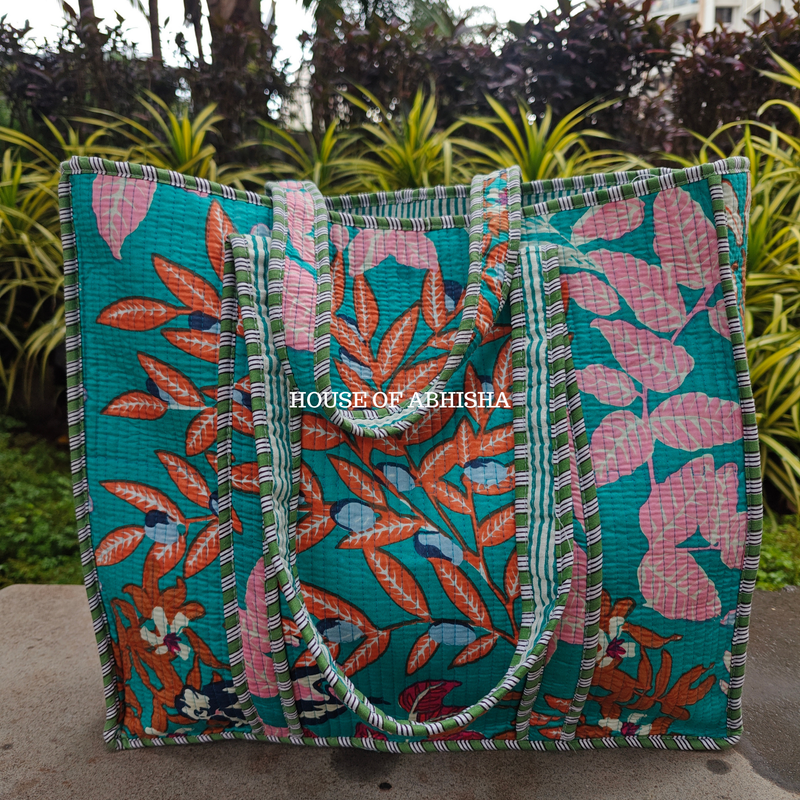 Wild Tropics Quilted Cotton Tote Bag