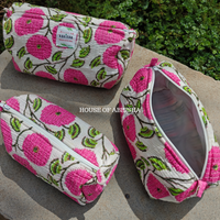 Phooljhari Trio Quilted Utility Pouches - Set of 3
