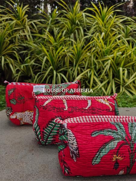 Wild Eden Quilted Utility Pouches - Set of 3