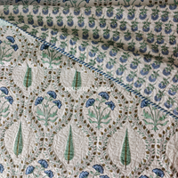 Aprajita Handblock Bedsheet + Quilted Bedcover Combo Set