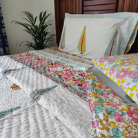 Bageecha Handblock Bedsheet + Quilt Combo Set
