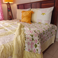 The Grove Handblock Bedsheet + Quilt Combo Set