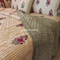 Noor Bagh Handblock Bedsheet + Quilt Combo Set