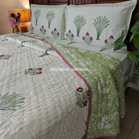 Riwaayat Handblock Bedsheet + Quilt Combo Set