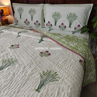 Riwaayat Handblock Bedsheet + Quilt Combo Set