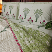 Riwaayat Handblock Bedsheet + Quilt Combo Set