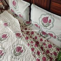 Gulshan Handblock Bedsheet + Quilt Combo Set