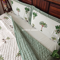 Vanika Handblock Bedsheet + Quilt Combo Set