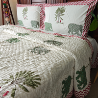 Royal Jaipur Handblock Bedsheet + Quilt Combo Set