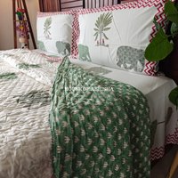 Royal Jaipur Handblock Bedsheet + Quilt Combo Set