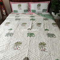Royal Jaipur Handblock Bedsheet + Quilt Combo Set