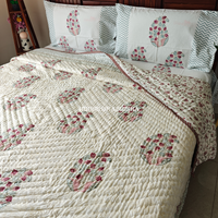 Madhuban Handblock Bedsheet + Quilt Combo Set