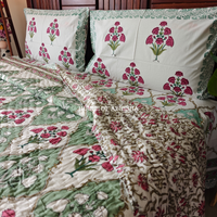 The Bagh Handblock Bedsheet + Quilt Combo Set