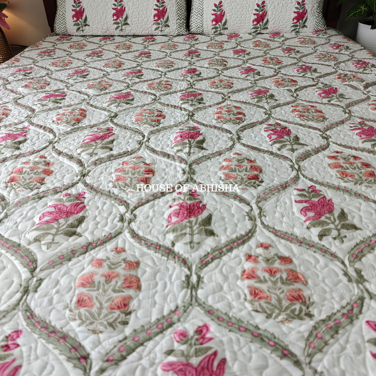 Rani Bagh Quilted Cotton Reversible Bedcover