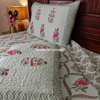 Rani Bagh Quilted Cotton Reversible Bedcover