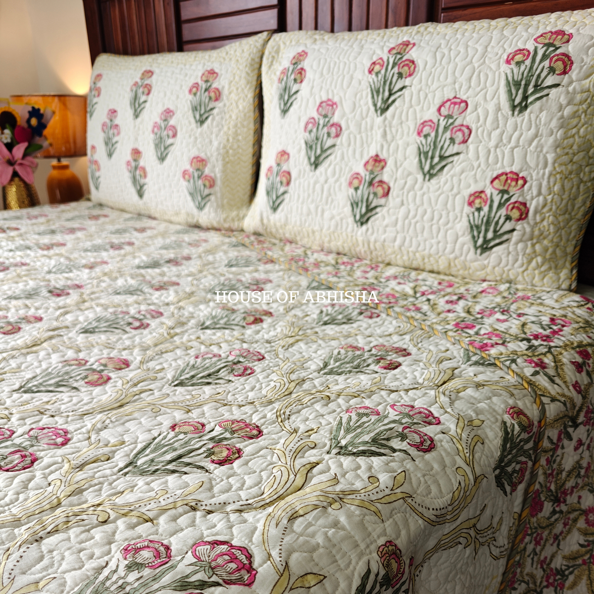 Rangoli Quilted Cotton Reversible Bedcover