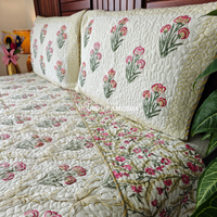 Rangoli Quilted Cotton Reversible Bedcover