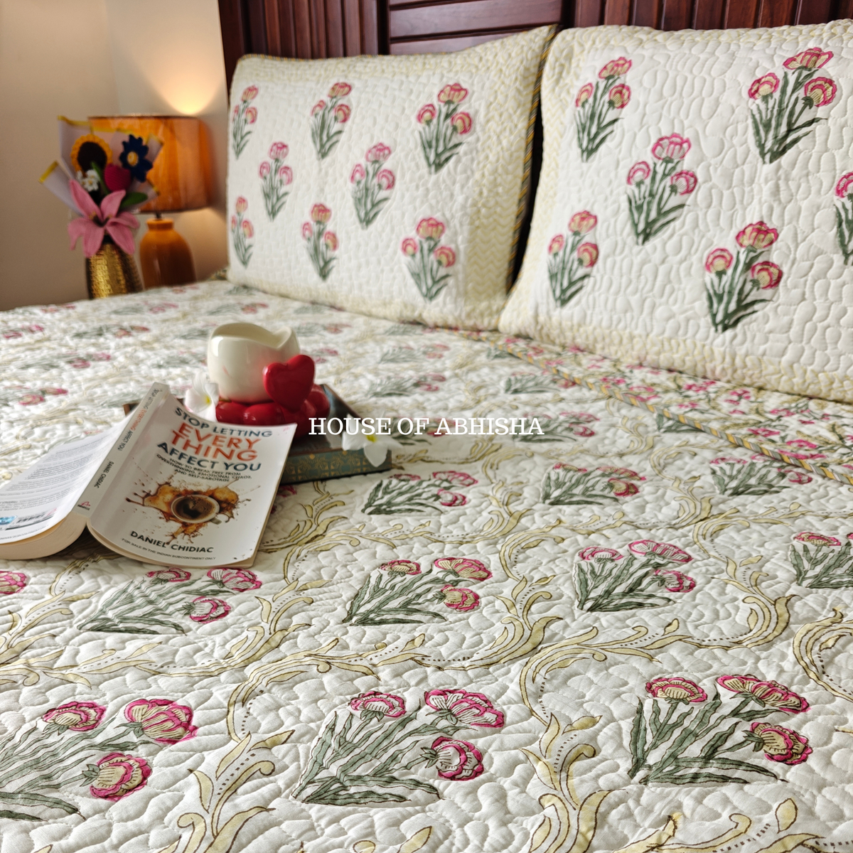 Rangoli Quilted Cotton Reversible Bedcover