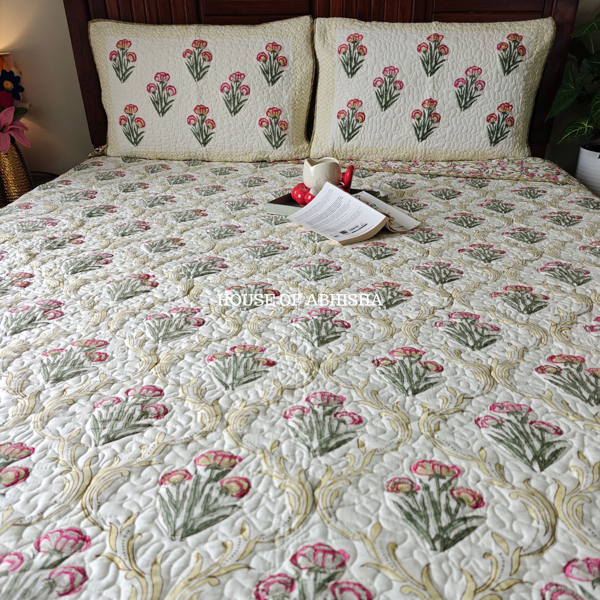 Rangoli Quilted Cotton Reversible Bedcover