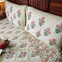 Rangoli Quilted Cotton Reversible Bedcover