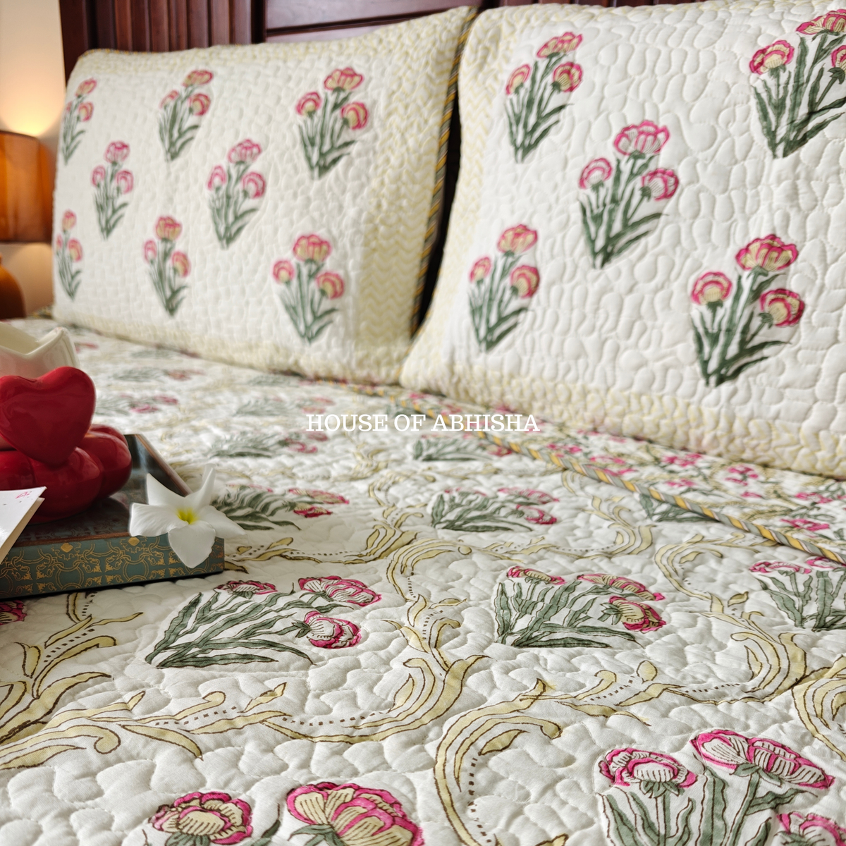 Rangoli Quilted Cotton Reversible Bedcover