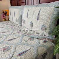 Aurelia Quilted Cotton Reversible Bedcover