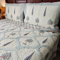 Aurelia Quilted Cotton Reversible Bedcover