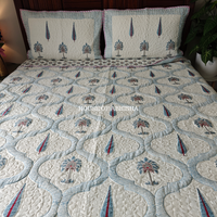 Aurelia Quilted Cotton Reversible Bedcover
