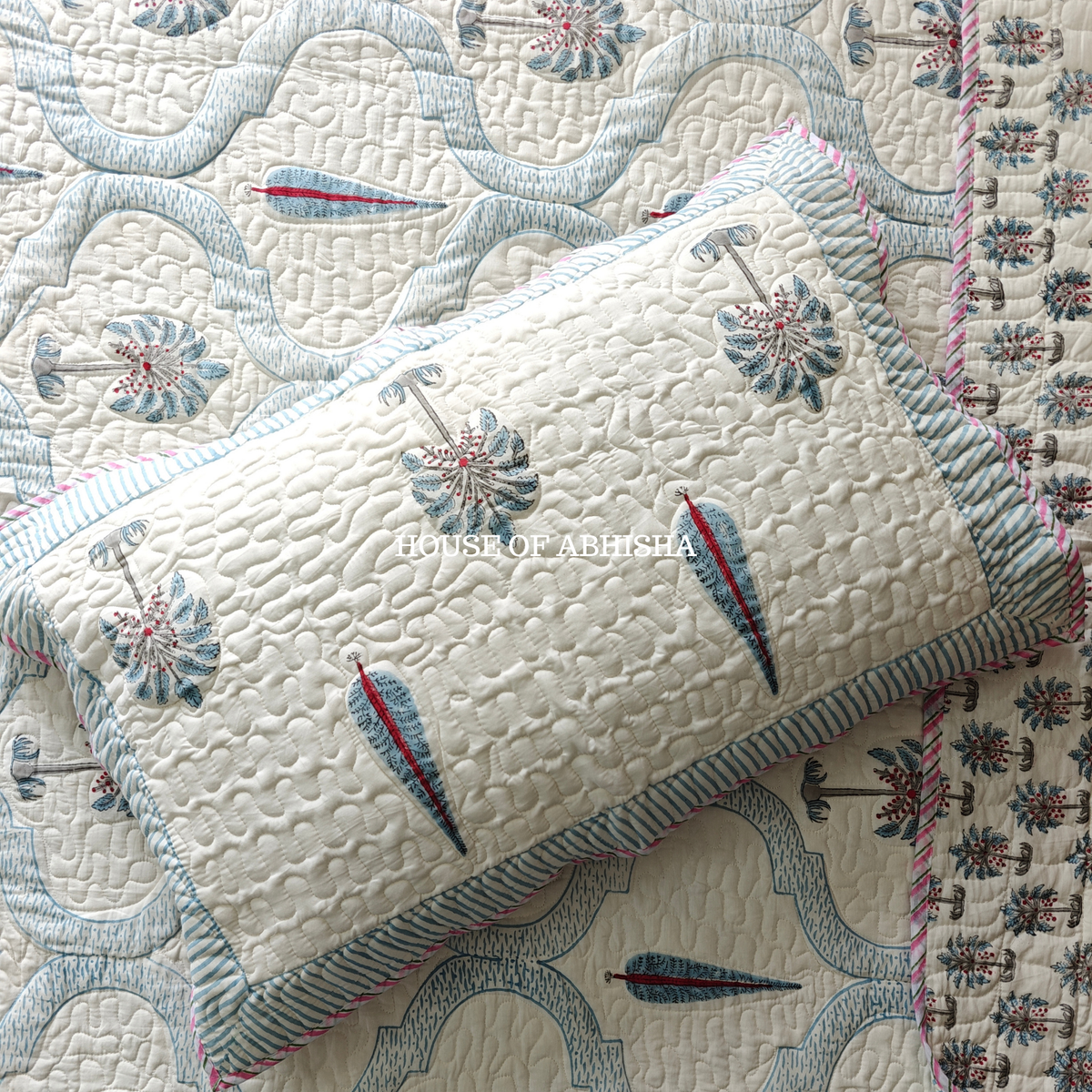 Aurelia Quilted Cotton Reversible Bedcover