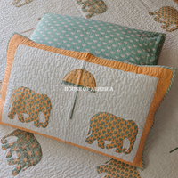 Royal Hathi Quilted Cotton Reversible Bedcover