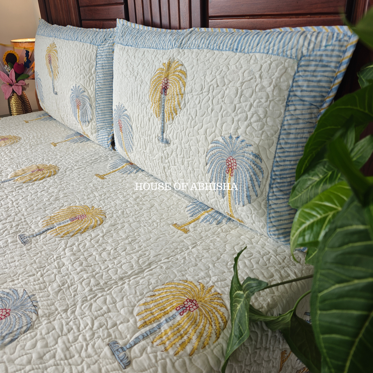 Eden Bloom Quilted Cotton Reversible Bedcover
