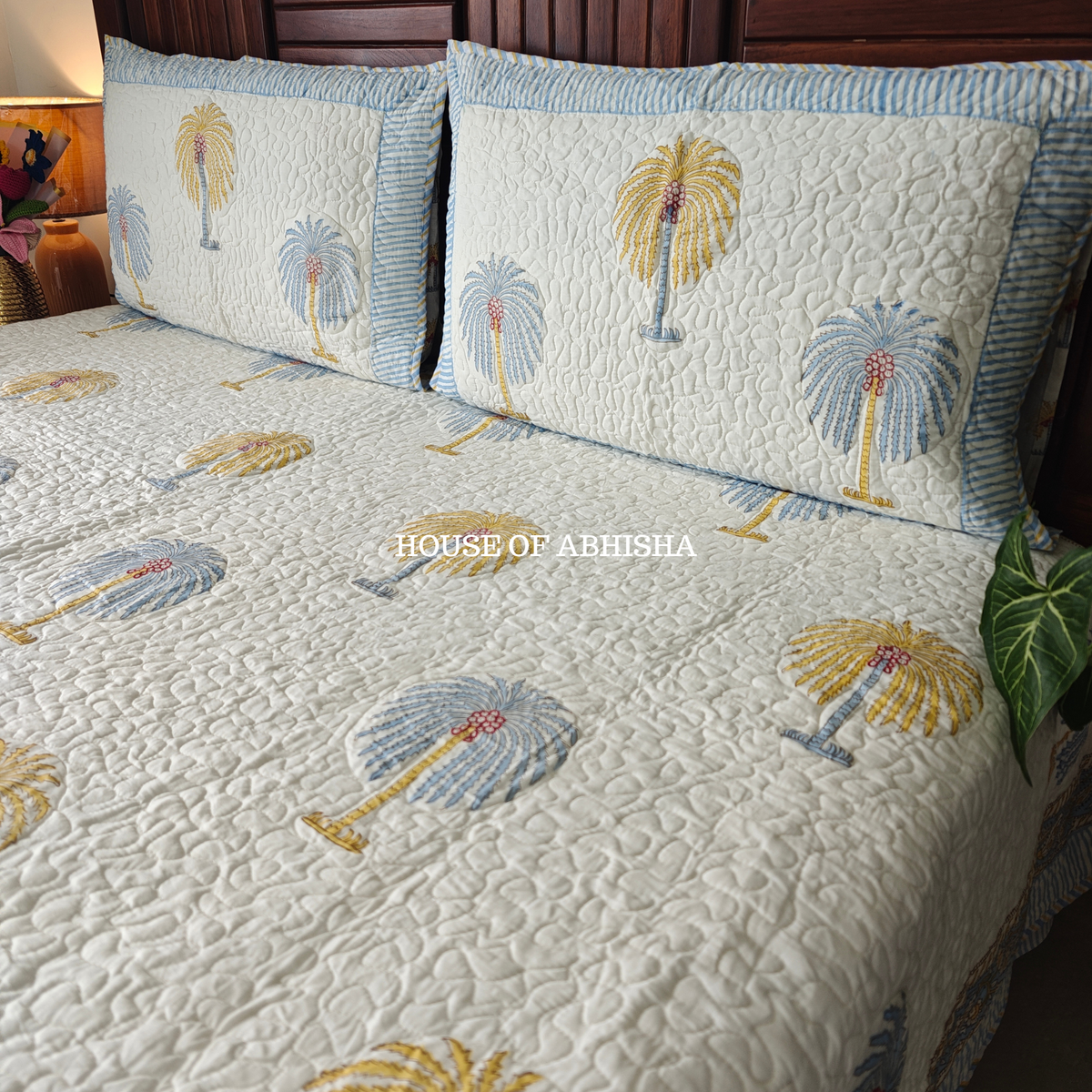 Eden Bloom Quilted Cotton Reversible Bedcover