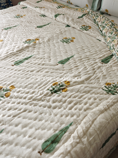 Parijat Reversible Organic Mulmul Cotton Quilt