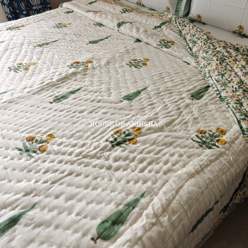 Parijat Reversible Organic Mulmul Cotton Quilt