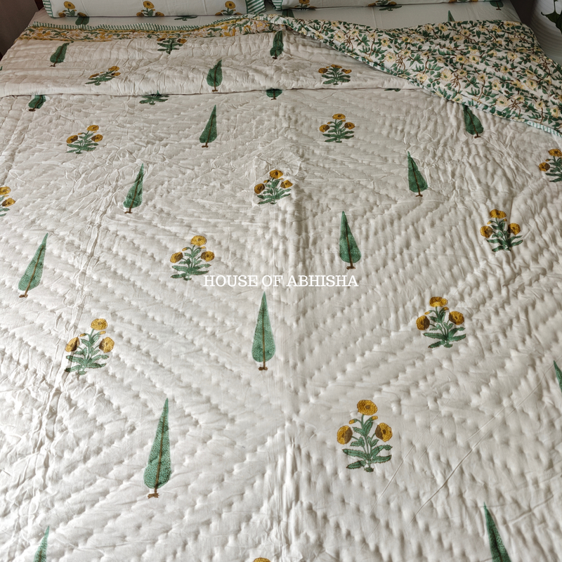Parijat Reversible Organic Mulmul Cotton Quilt