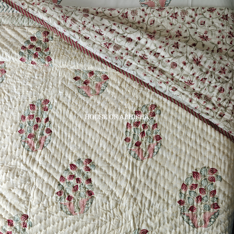 Madhuban Reversible Organic Mulmul Cotton Quilt