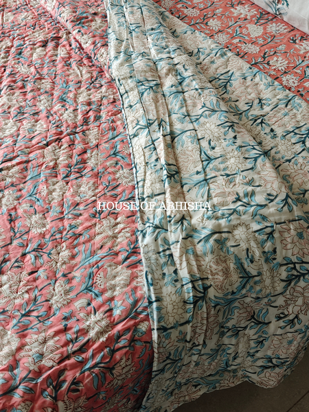 Rangrez Reversible Organic Mulmul Cotton Quilt