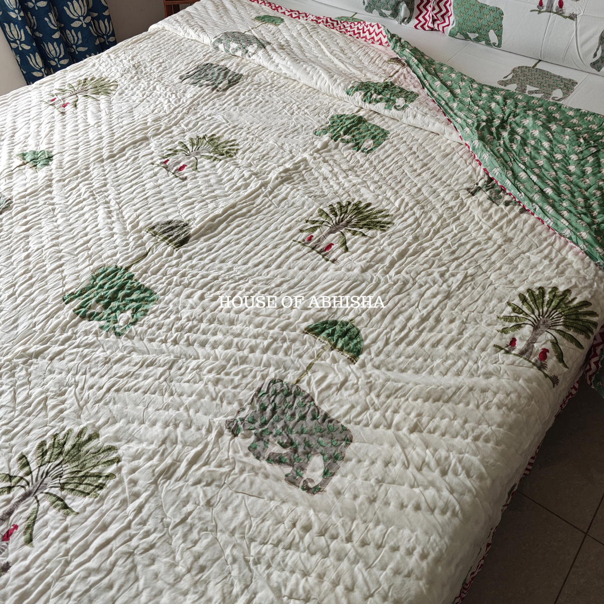 Royal Heritage Reversible Organic Mulmul Cotton Quilt