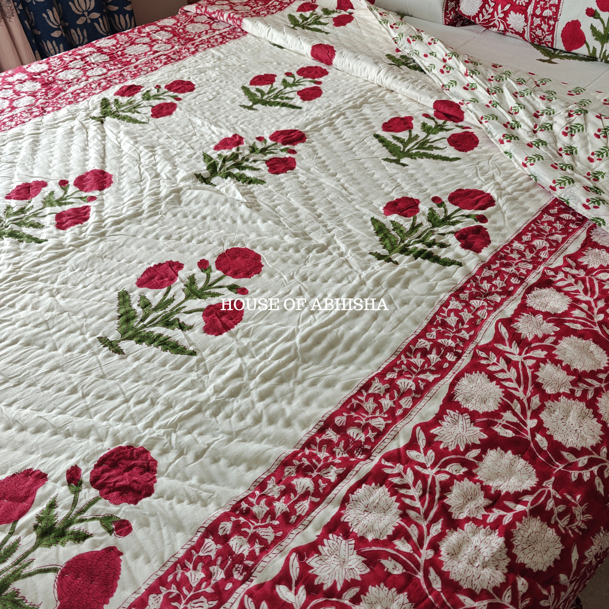 Gul-e-Bahar Reversible Organic Mulmul Cotton Quilt
