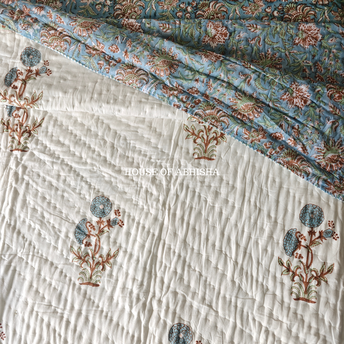 Aprajita Reversible Organic Mulmul Cotton Quilt
