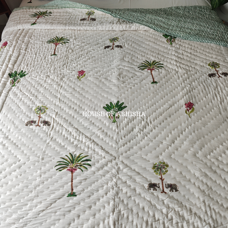 Vanika Reversible Organic Mulmul Cotton Quilt