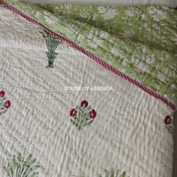 Riwaayat Reversible Organic Mulmul Cotton Quilt