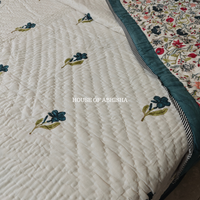 French Garden Reversible Organic Mulmul Cotton Quilt