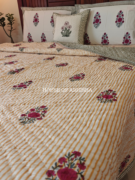 Noor Bagh Reversible Organic Mulmul Cotton Quilt